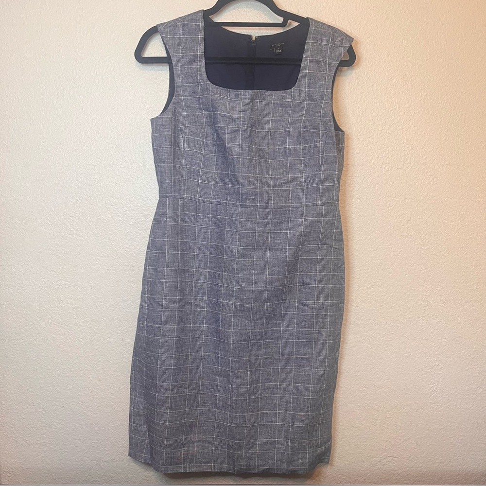 Ann Taylor Petite Navy Cap Sleeve Sleeveless Shift A-Line Dress Size 6P